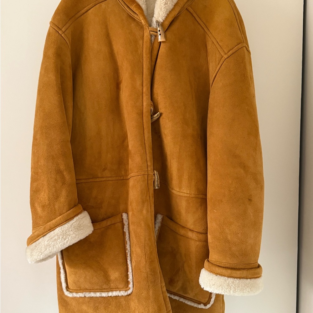 Men's Tan Shearling Coat
